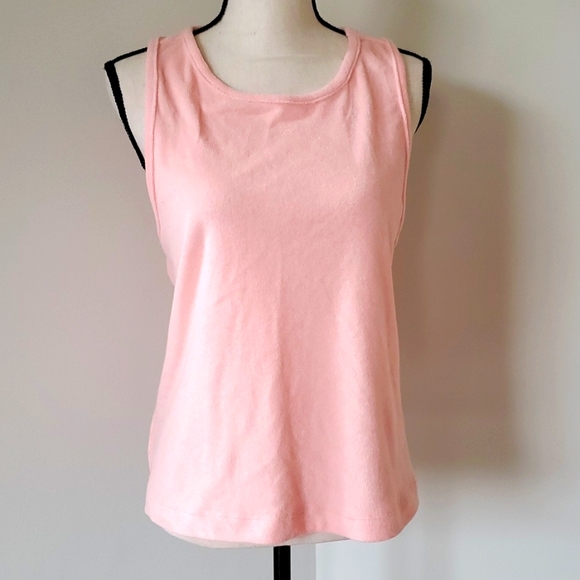 a .new day Blush Terry Cloth Tank Top with Side Slits Size Large - Picture 1 of 4